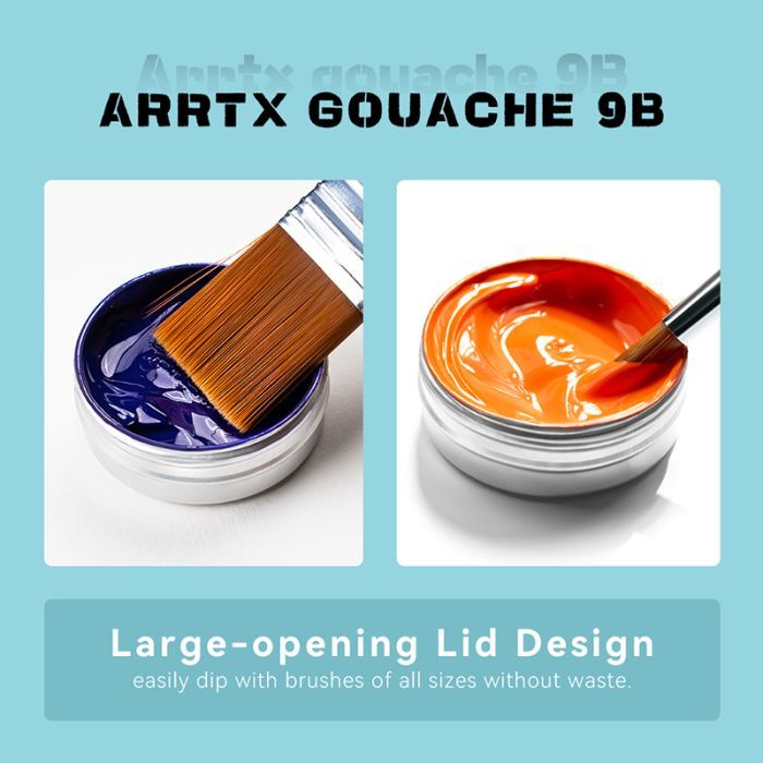 Гуашевые краски Arrtx 9B, 9 цветов (LC302925) изображение 5