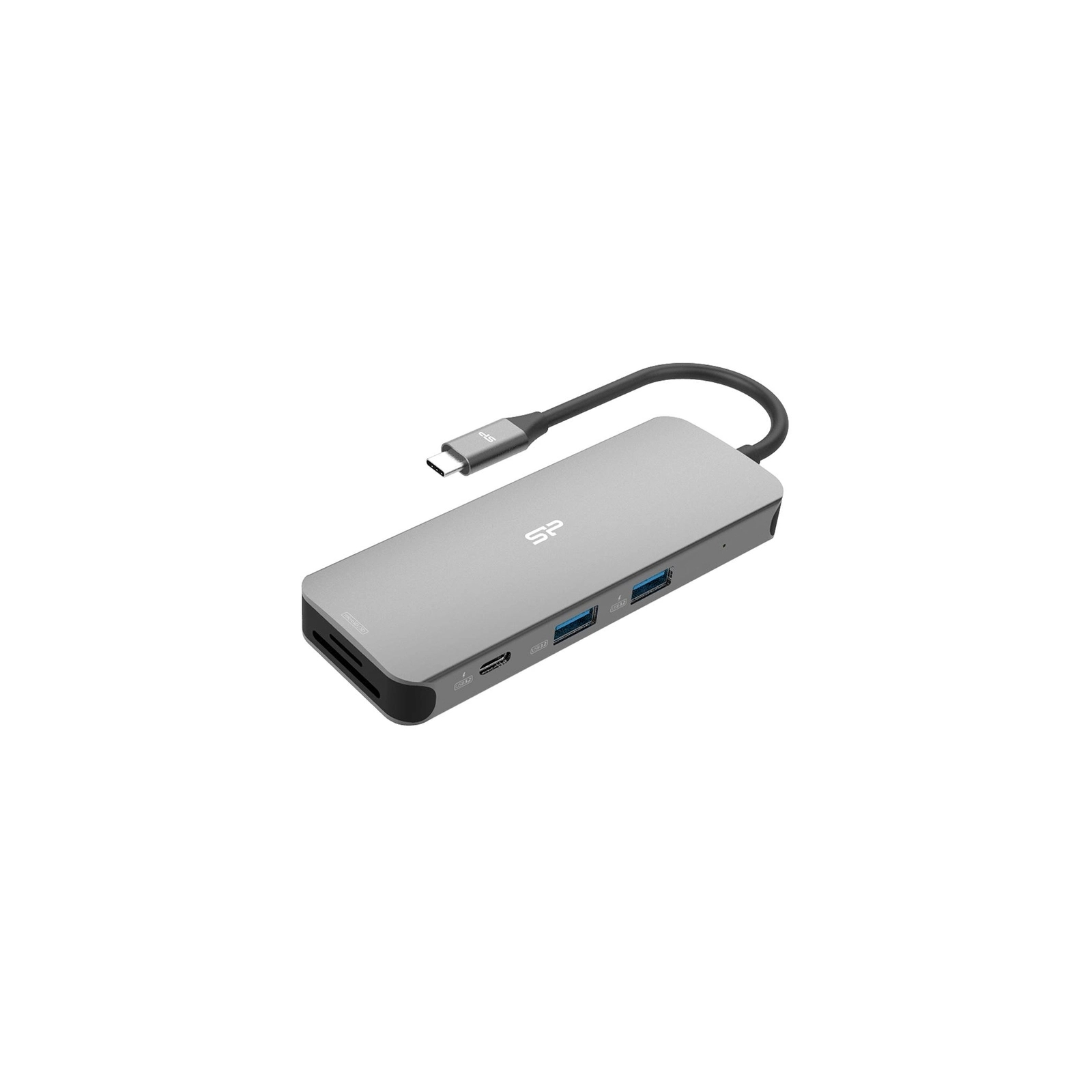 Концентратор Silicon Power USB-C 8-in-1 SR30 Silver Aluminum (SPU3C08DOCSR300G)