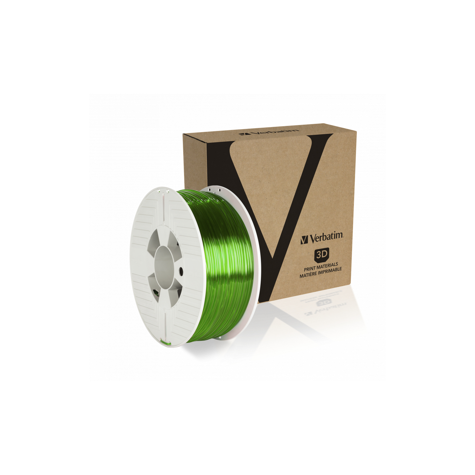 Пластик для 3D-принтера Verbatim PETG, 2,85 мм, 1 кг, green-transparent (55065) изображение 3