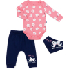 Набор детской одежды Miniworld с цветочками (16378-68G-pink)