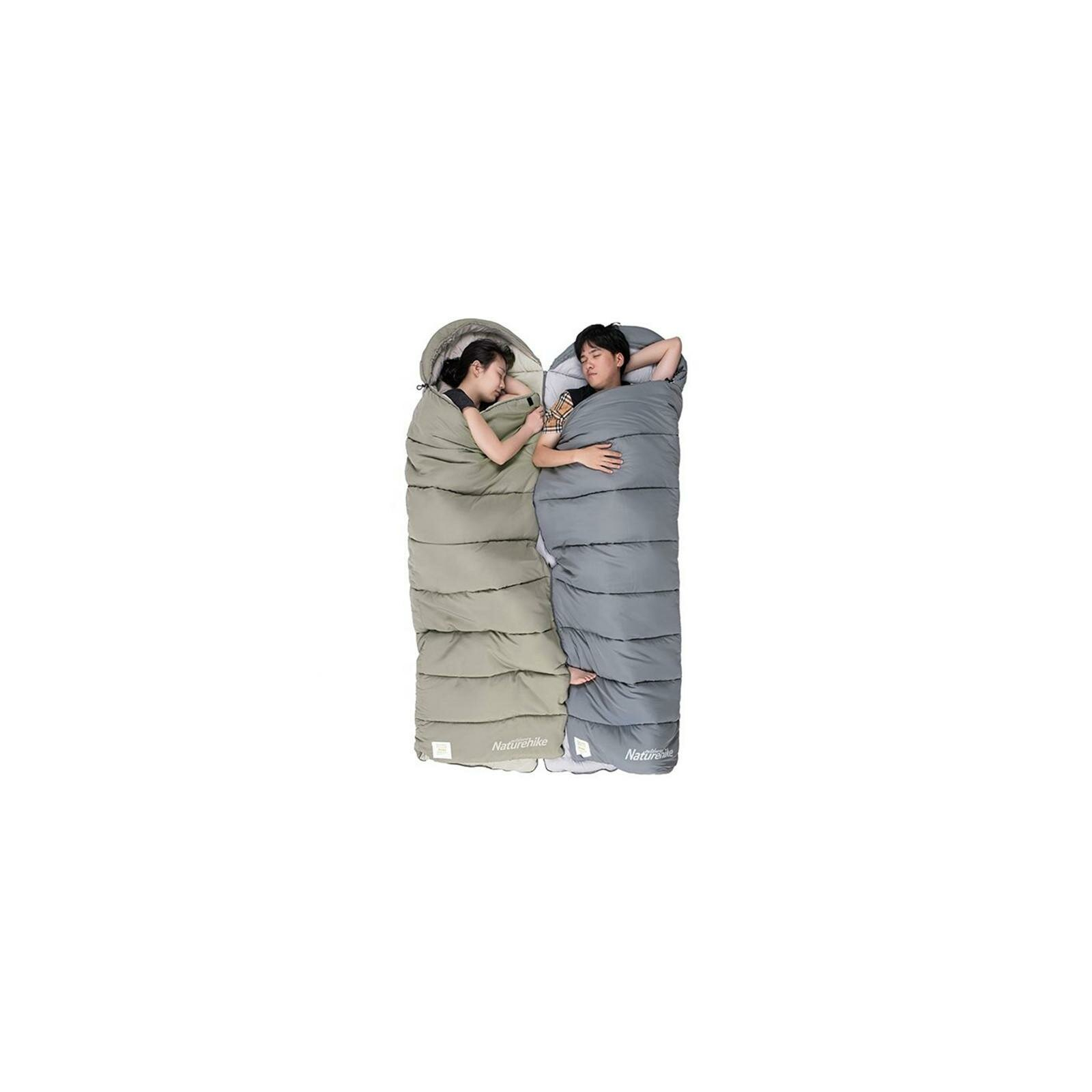 Спальный мешок Naturehike з капюшоном M400 NH20MSD02 (1°C) лівий, сірий (6927595702390) изображение 4