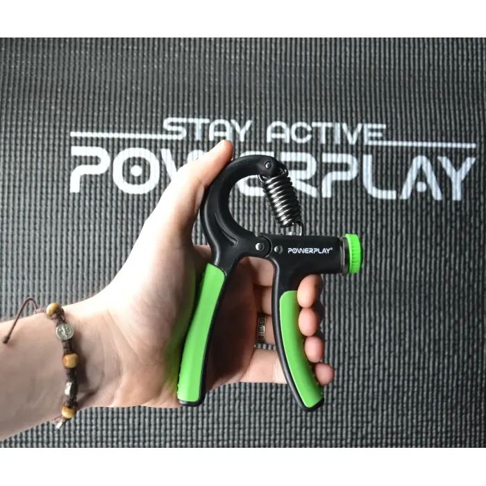 Эспандер PowerPlay кистьовий 10-40 кг Strength Grip Чорно-зелений (PP_4323_Bl/Green) изображение 6