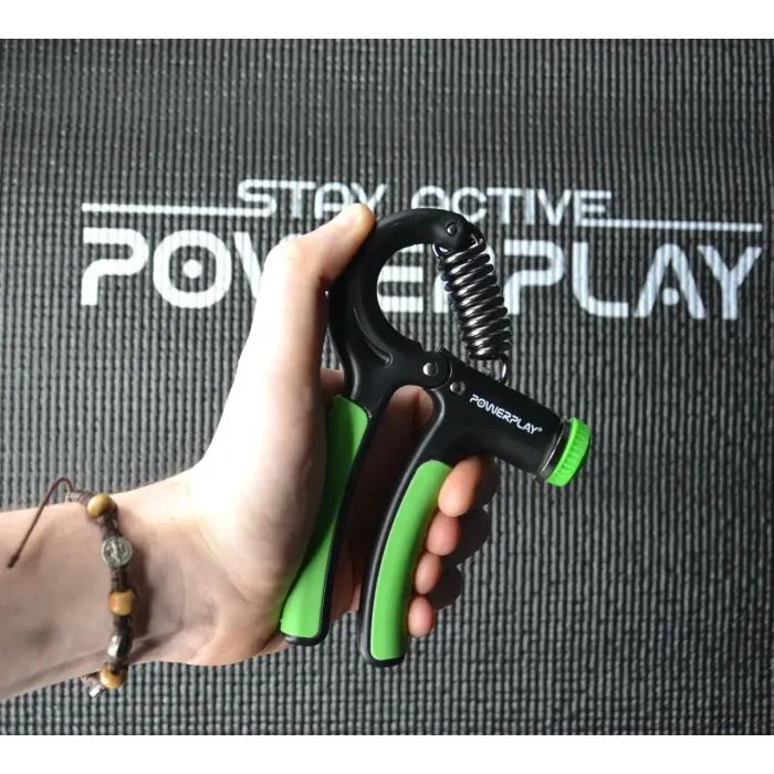 Эспандер PowerPlay кистьовий 10-40 кг Strength Grip Чорно-зелений (PP_4323_Bl/Green) изображение 7