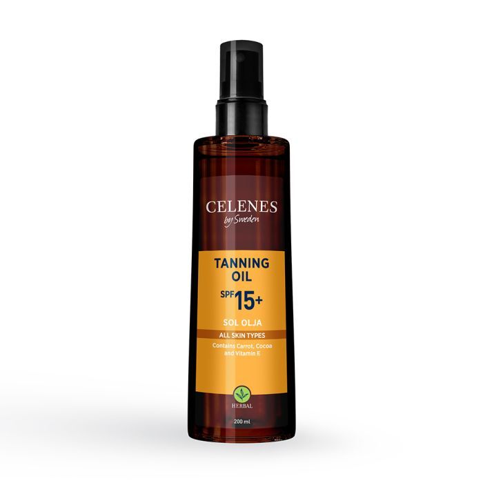 Средство для загара Celenes Tanning Oil SPF15 Масло 200 мл (7350104249670)