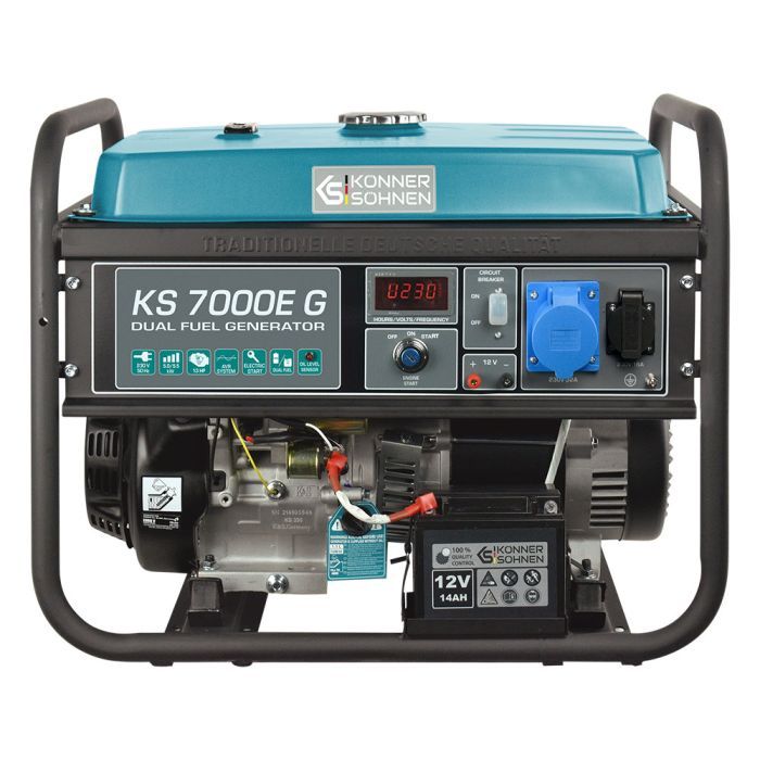 Генератор Konner&Sohnen газобензиновий KS 7000E G, 230V, 5.5kW, електростартер, 77.2кг (KS7000EG) зображення 6