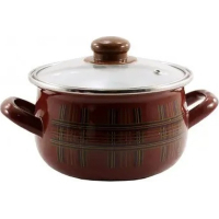 Кастрюля Interos емаль Шотландка 3,1л (ІТ-2997-18)