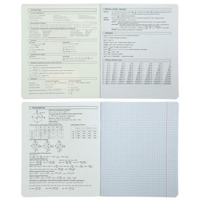 Зошит ZiBi предметний GRADIENT 48 аркушів клітинка, алгебра (ZB.1702-02) зображення 2
