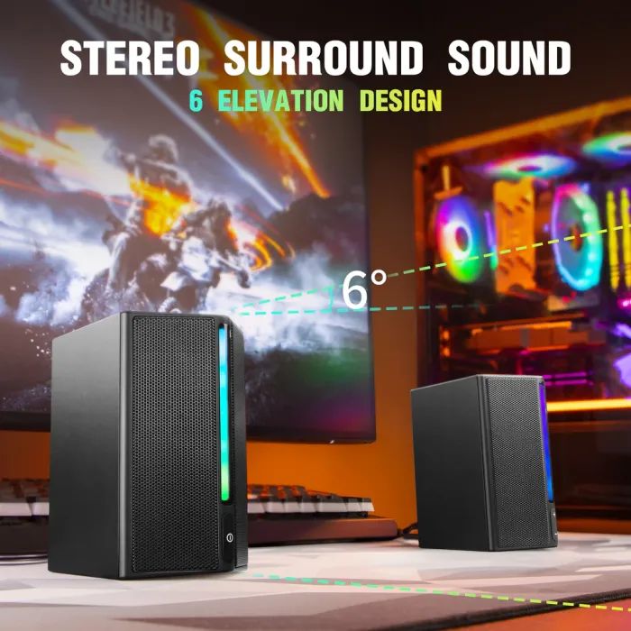 Акустическая система Fifine A20 Gaming RGB Black (A20) изображение 3