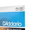 Струни для гітари D'Addario 80/20 Bronze Regular Light (12-53) (EJ11) зображення 4