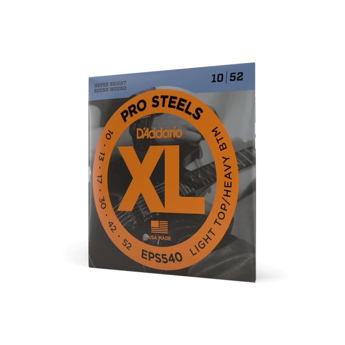 Струны для гитары D'Addario XL ProSteels Light Top / Heavy Bottom (10-52) (EPS540) изображение 2