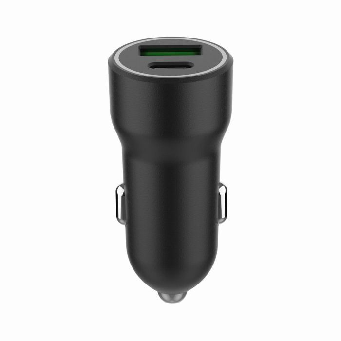 Зарядний пристрій Gembird 1xUSB-A (18W QC3.0) + 1xUSB-C (20W PD) black (TA-UC-A2PDQC20-CAR-01) зображення 2