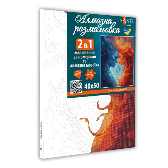 Картина по номерам Santi С алмазной мозаикой Встреча стихий 40 х 50 см (954908) изображение 2