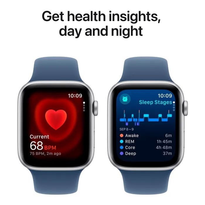 Смарт-часы Apple Watch SE 2024 GPS 40mm Starlight Aluminium Case with Starlight Sport Band - S/M (MXEF3QH/A) изображение 5