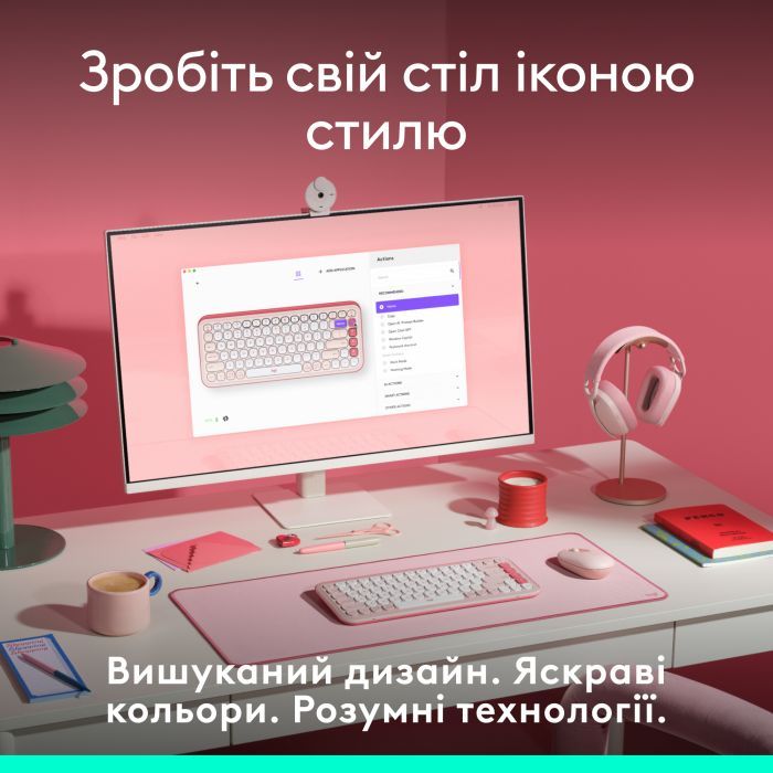 Клавіатура Logitech POP Icon Keys Bluetooth UA Lilac (920-013074) зображення 2