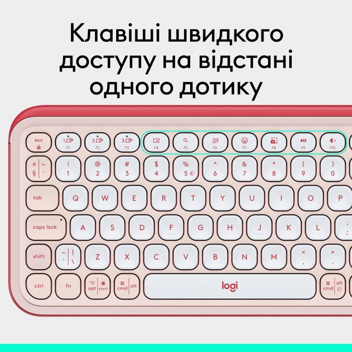 Клавіатура Logitech POP Icon Keys Bluetooth UA Lilac (920-013074) зображення 8