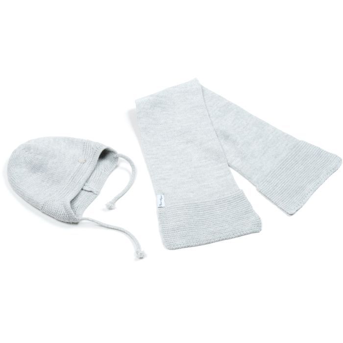 Шапка детская Na с шарфом (NA 1177-50-gray) изображение 3