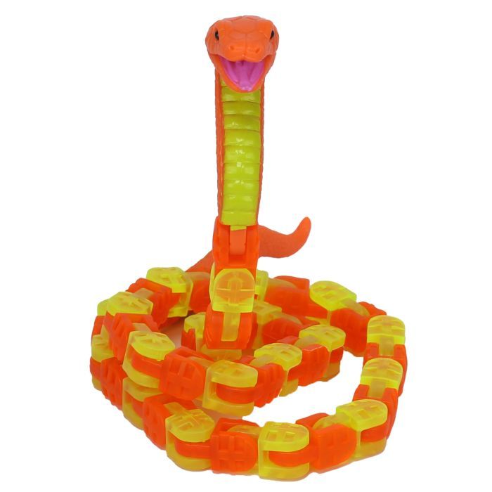 Интерактивная игрушка Zing Klixx Creaturez - Fidget Питон красно-желтый (KX130P_B)