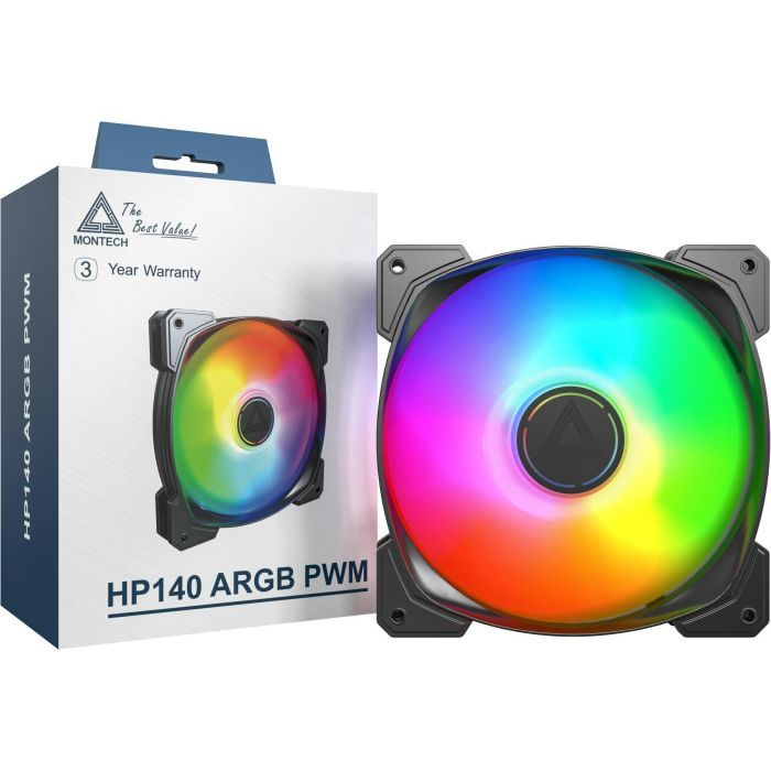 Кулер для корпуса MONTECH HP140 PWM BLACK изображение 4