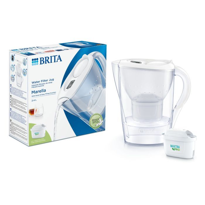 Фільтр-глечик Brita Marella Memo MXPro 2.4л (1.4л води) з фільтр-картриджем, графіт (1052794) зображення 7