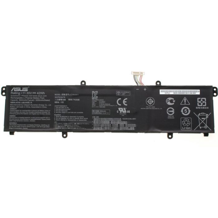 Аккумулятор для ноутбука Asus X413 B31N1911, 3640mAh (42Wh), 3cell, 11.55V, Li-ion AlSoft (A71004)