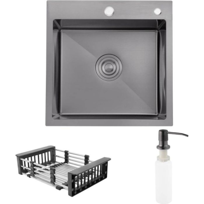 Мийка кухонна Kroner Schwarze-4545HM (CV033856)