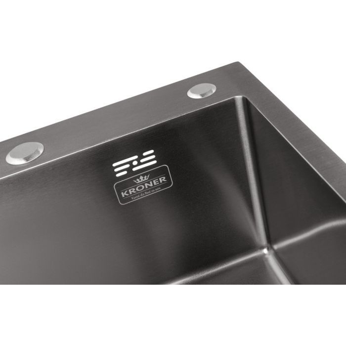 Мийка кухонна Kroner Schwarze-4545HM (CV033856) зображення 5