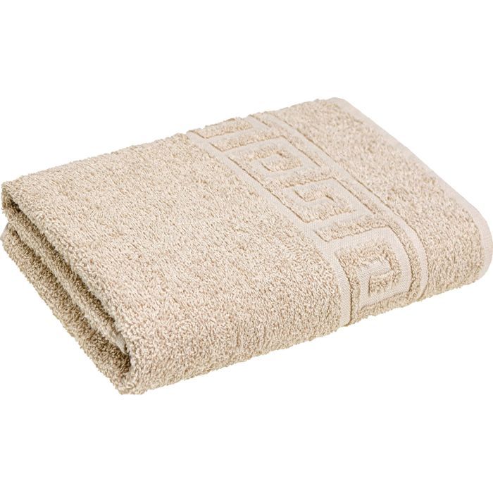 Полотенце Home Line махровое бордюрное (бежевое) 400 гр/м2, 40х70 см (179741)