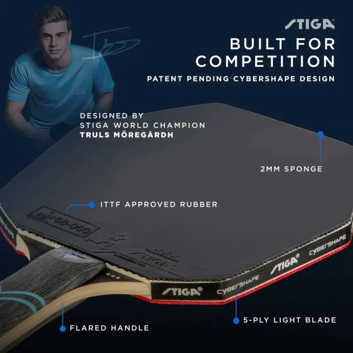 Ракетка для настольного тенниса Stiga Cybershape Future 3 Star FL (1213-0304-35) (931284) изображение 7