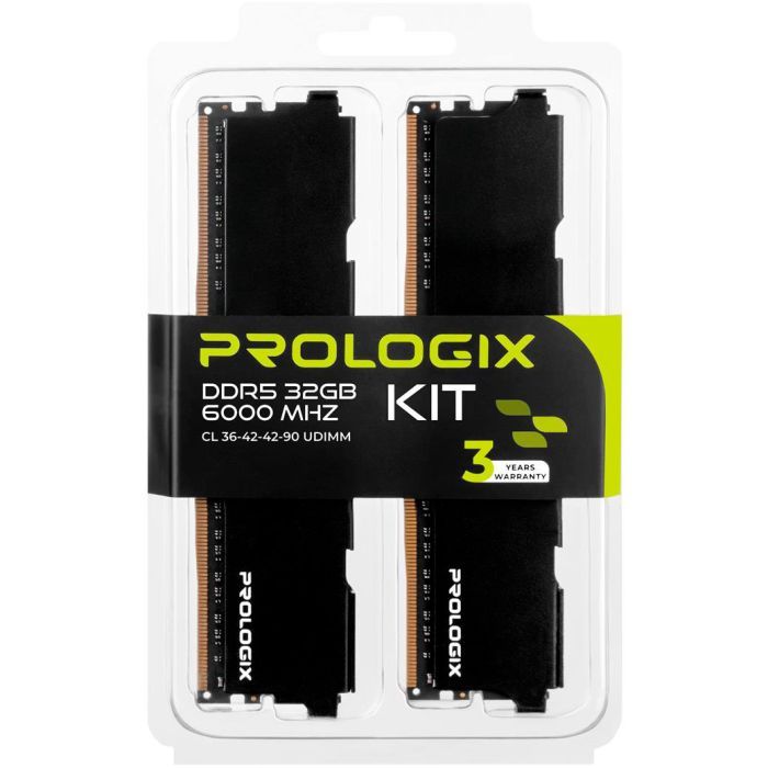 Модуль памяти для компьютера DDR5 32GB (2x16GB) 6000 MHz Black Prologix (PRO32GB6000B5K) изображение 6