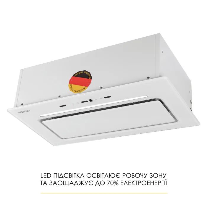 Витяжка кухонна Weilor LUMINA WBG 65 WHITE (5905538401990) зображення 3