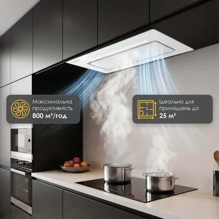 Витяжка кухонна Weilor LUMINA WBG 65 WHITE (5905538401990) зображення 7