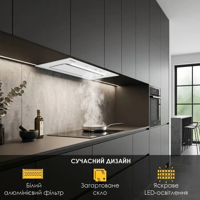 Витяжка кухонна Weilor LUMINA WBG 65 WHITE (5905538401990) зображення 8