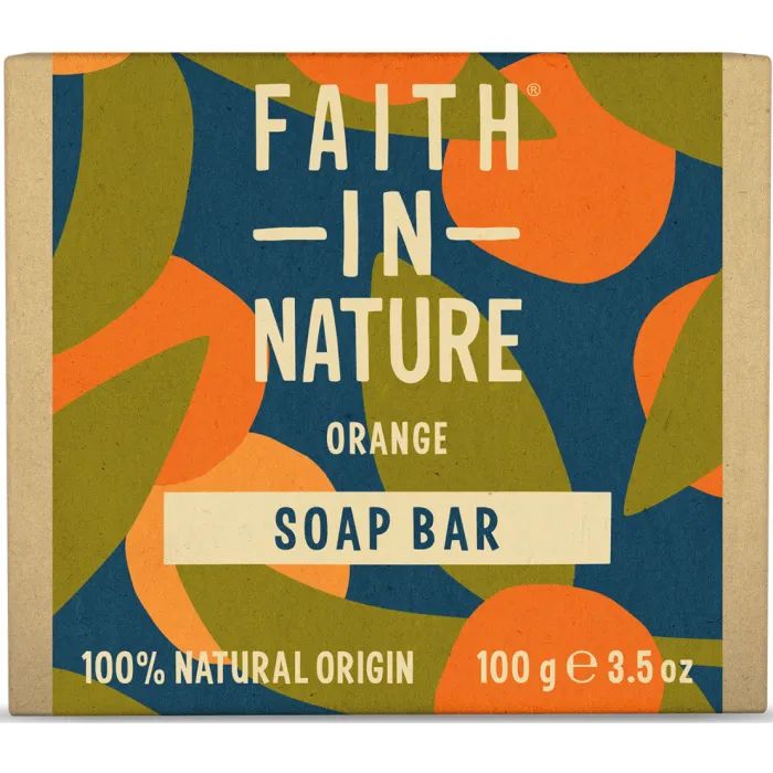 Твердое мыло Faith in Nature Натуральное С апельсином 100 г (5013575111113)