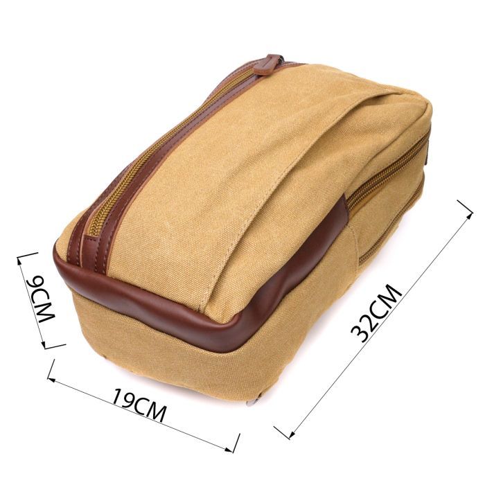 Сумка Vintage Через плечо из текстиля Песочная (22194) изображение 3