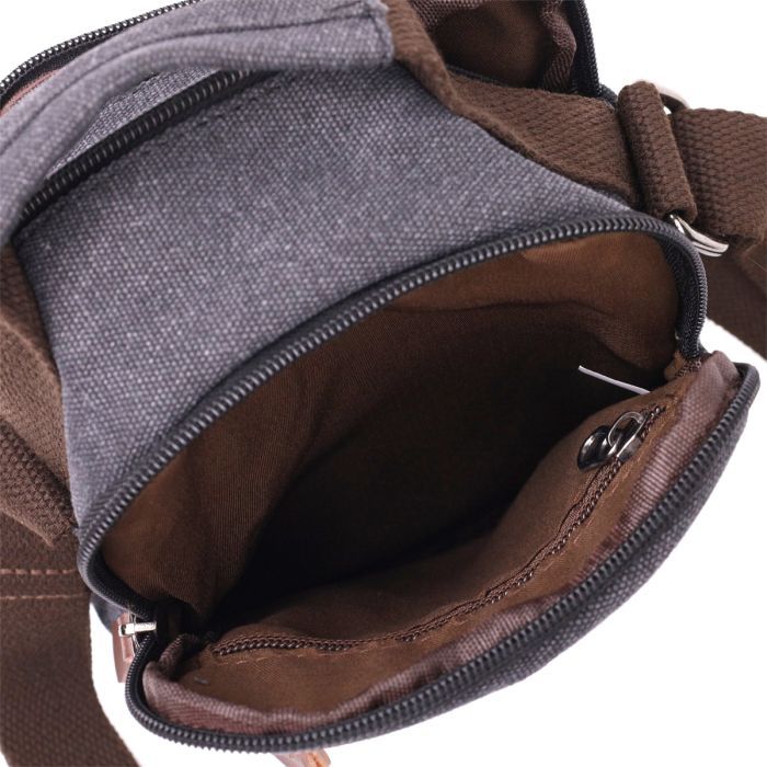 Сумка Vintage Мужская из текстиля Черная (22218) изображение 7