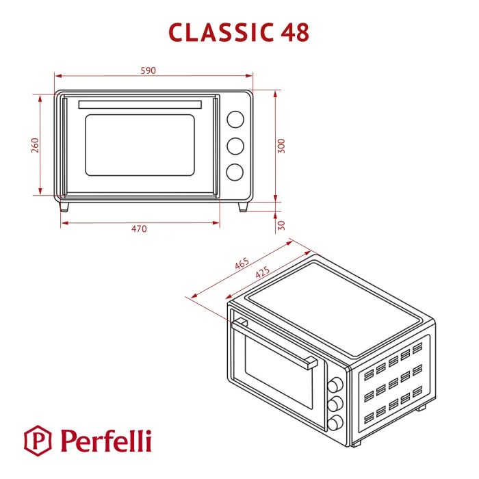 Электропечь Perfelli CLASSIC 48 GREY изображение 12