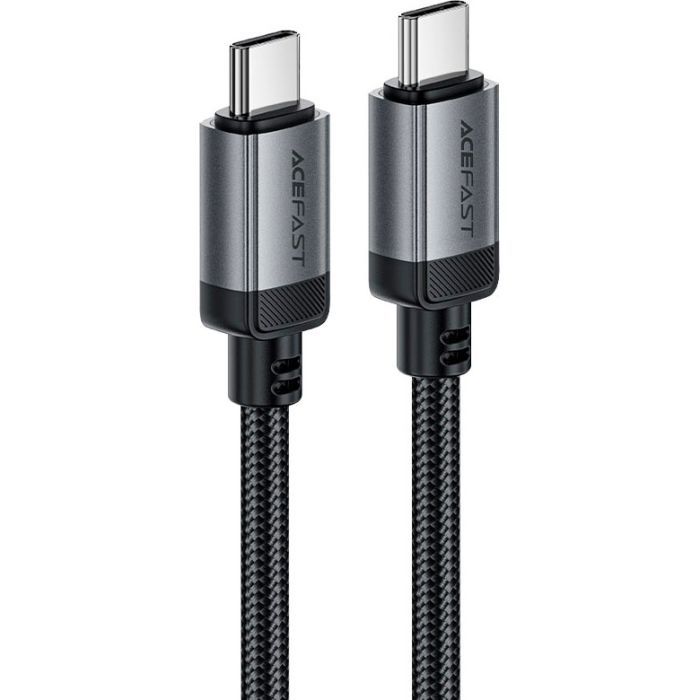 Дата кабель USB-C to USB-C 1.2m 3A aluminum alloy C20-03 Black Acefast (6974316283775) изображение 2