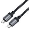 Дата кабель USB-C to USB-C 1.2m 3A aluminum alloy C20-03 Black Acefast (6974316283775) изображение 3