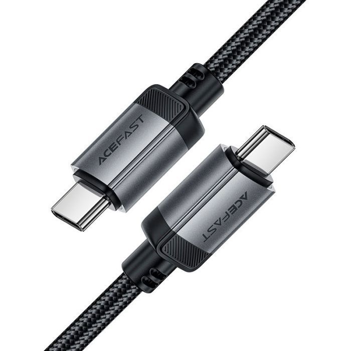 Дата кабель USB-C to USB-C 1.2m 3A aluminum alloy C20-03 Black Acefast (6974316283775) изображение 4
