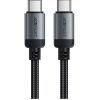 Дата кабель USB-C to USB-C 1.2m 3A aluminum alloy C20-03 Black Acefast (6974316283775)