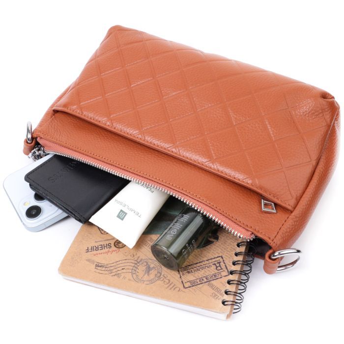 Сумка Vintage Из натуральной кожи Рыжая (22804) изображение 10