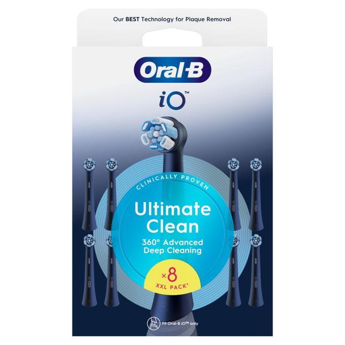 Насадка для зубної щітки Oral-B iO Ultimate Clean (Black) 8 ct XXL Pack (8700216778442) зображення 11