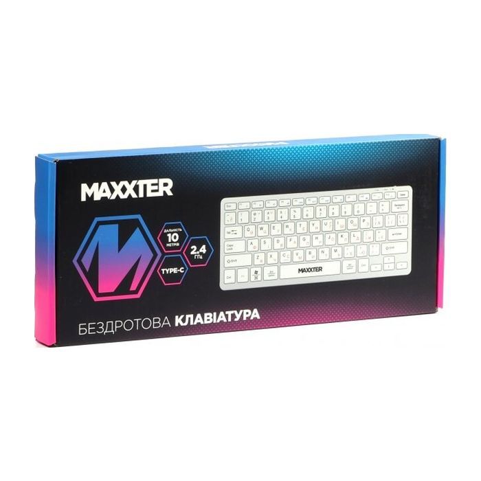 Клавиатура Maxxter KBW-C01B-UA Wireless UA Black (KBW-C01B-UA) изображение 5