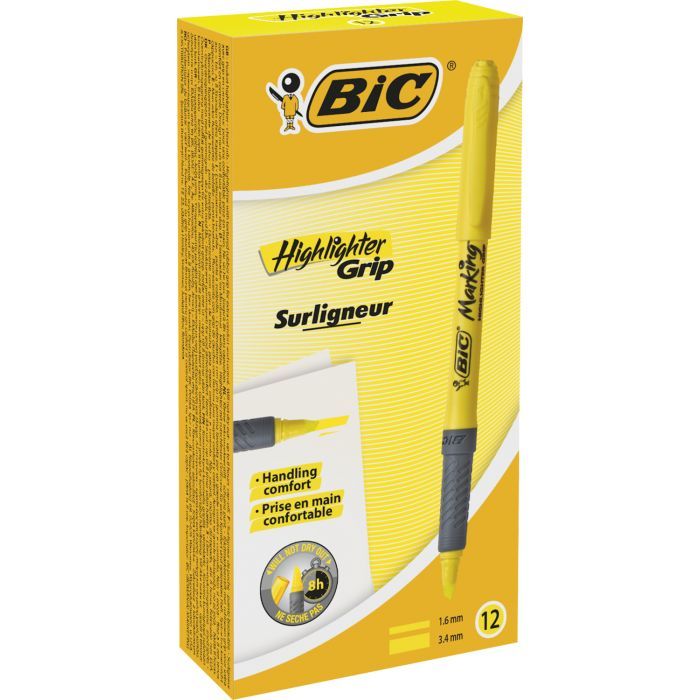 Маркер Bic текстовыделитель Grip, розовый (bc811934) изображение 3