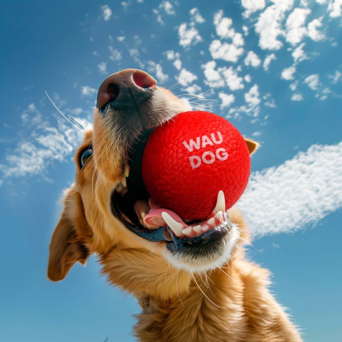 Іграшка для собак WAUDOG Fun Red Ball 70 мм (6001) зображення 5
