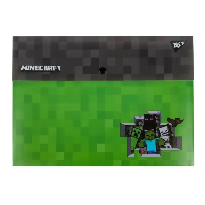 Папка - конверт Yes А4 на кнопке Minecraft (492082)