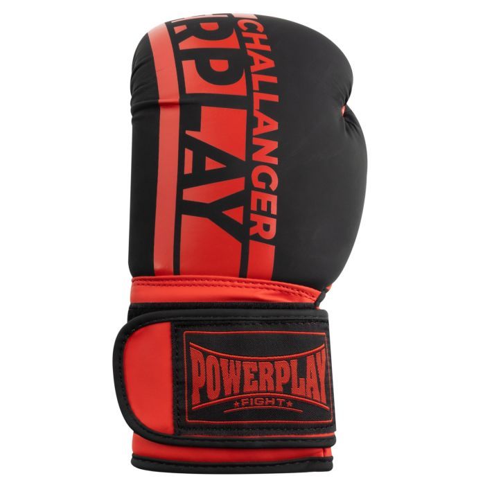 Боксерські рукавички PowerPlay 3086 Matt Challenger Чорно-Червоні 14 унцій (PP_3086_14oz_Bl/Red) зображення 2