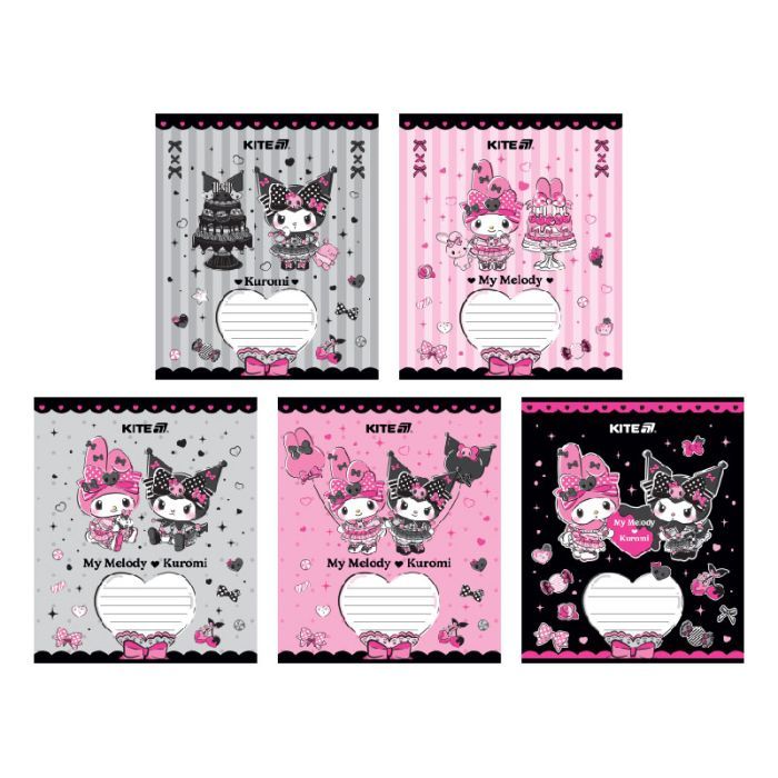 Зошит Kite Kuromi, 18 аркушів, клітинка (HK25-236-2)