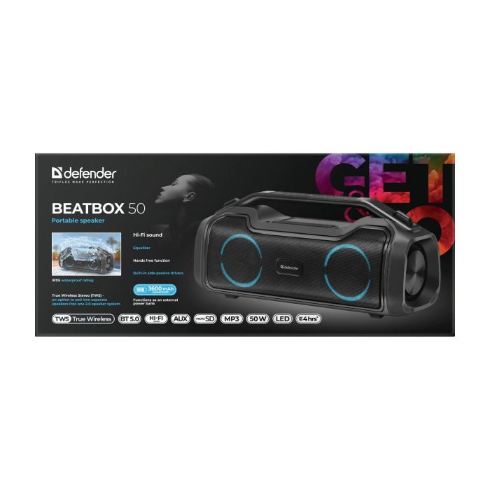 Акустическая система Defender Beatbox 50 Bluetooth Black (65950) изображение 4