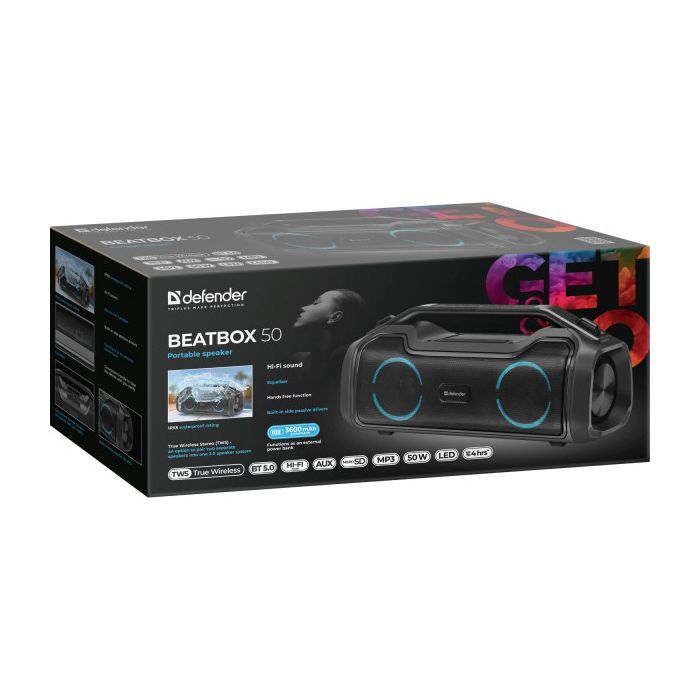 Акустическая система Defender Beatbox 50 Bluetooth Black (65950) изображение 5
